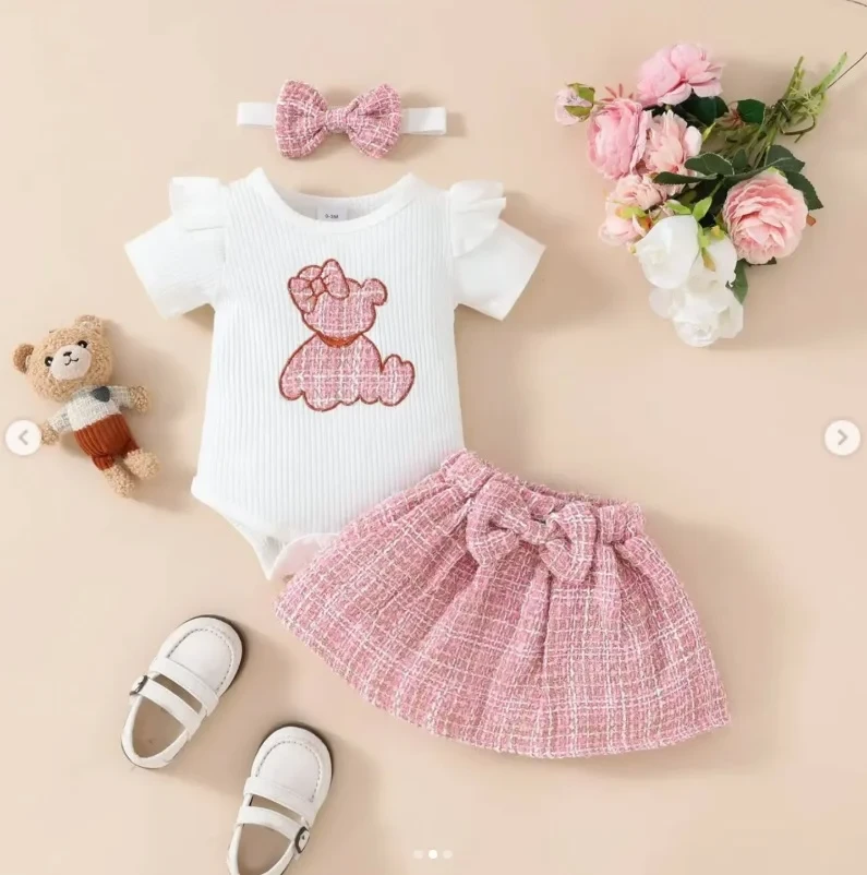 NEW BORN GIRLS 3 PCS SET